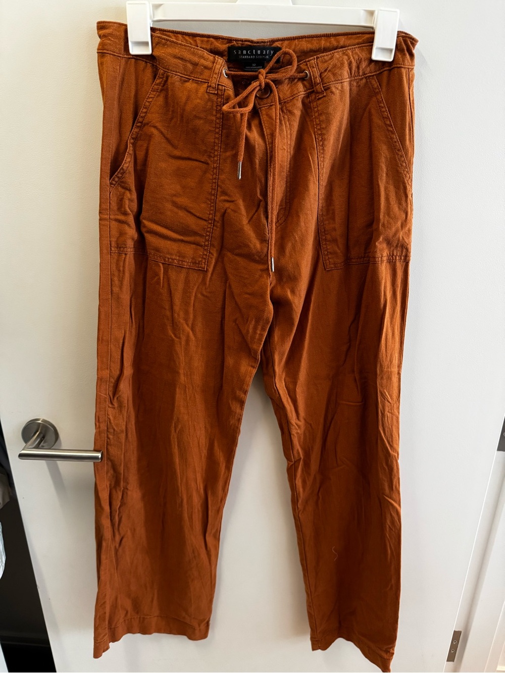 Anthropology Sanctuary Rust Orange Drawstring Cargo Pants